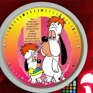 Droopy father's day gift wall clock